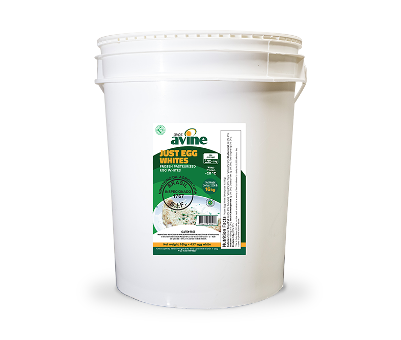 Just Egg Whites Pasteurized White Egg 16KG Plastic Pail